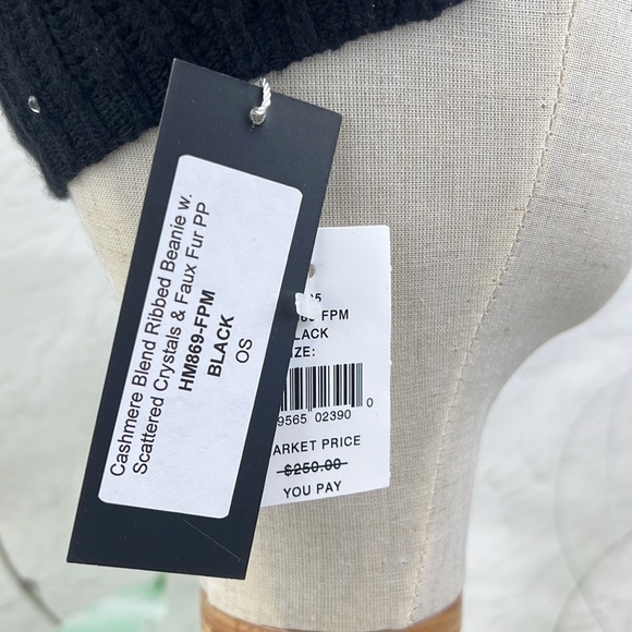 CAROLYN ROWAN COLLECTION Faux Fur Pom-Pom & Embellished Knit Beanie - Picture 7 of 10